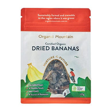Organic Mountain Dried Bananas 125g